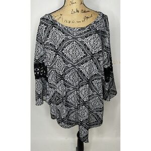 New Directions Curvy Women Blouse Top Shirt Plus Size 3X Polyester Blend Soft